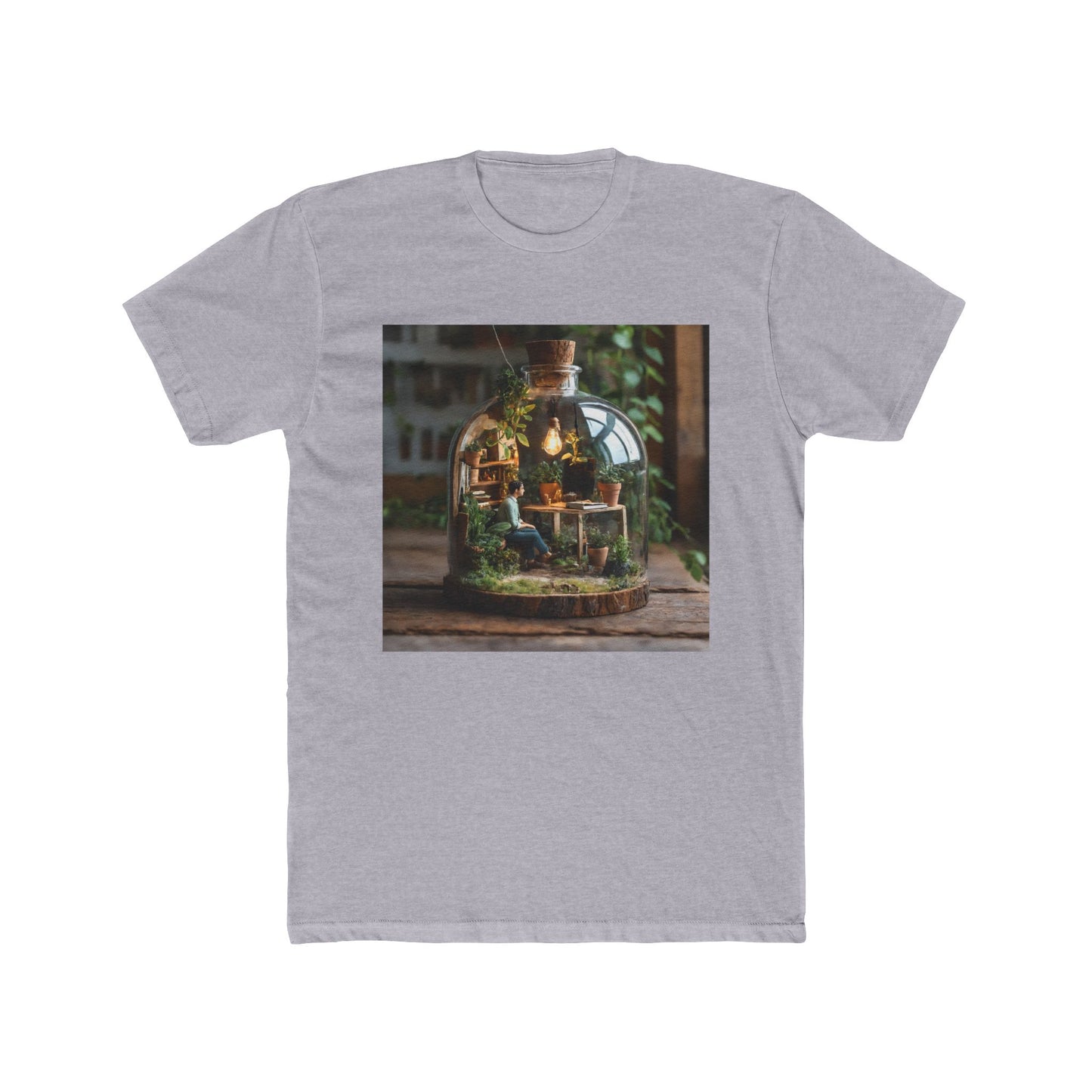 Miniature Garden Glass Dome - Unisex Crew T-Shirt