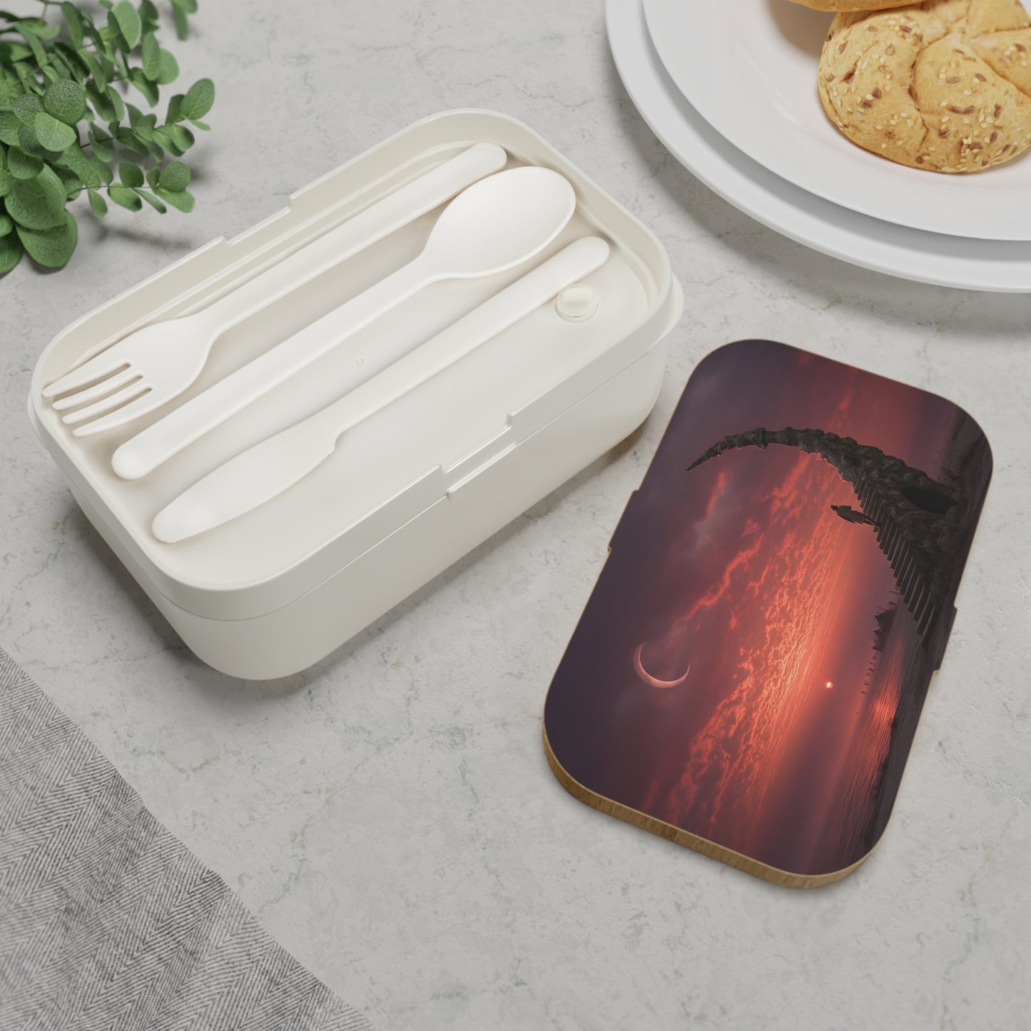 Crescent Gate Bento Lunch Box – Twilight Stairway Journey