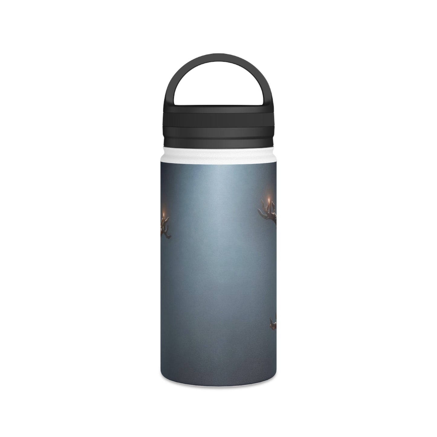 Forest Guardian Meditator Stainless Steel Water Bottle, Handle Lid – Twilight Grove Serenity