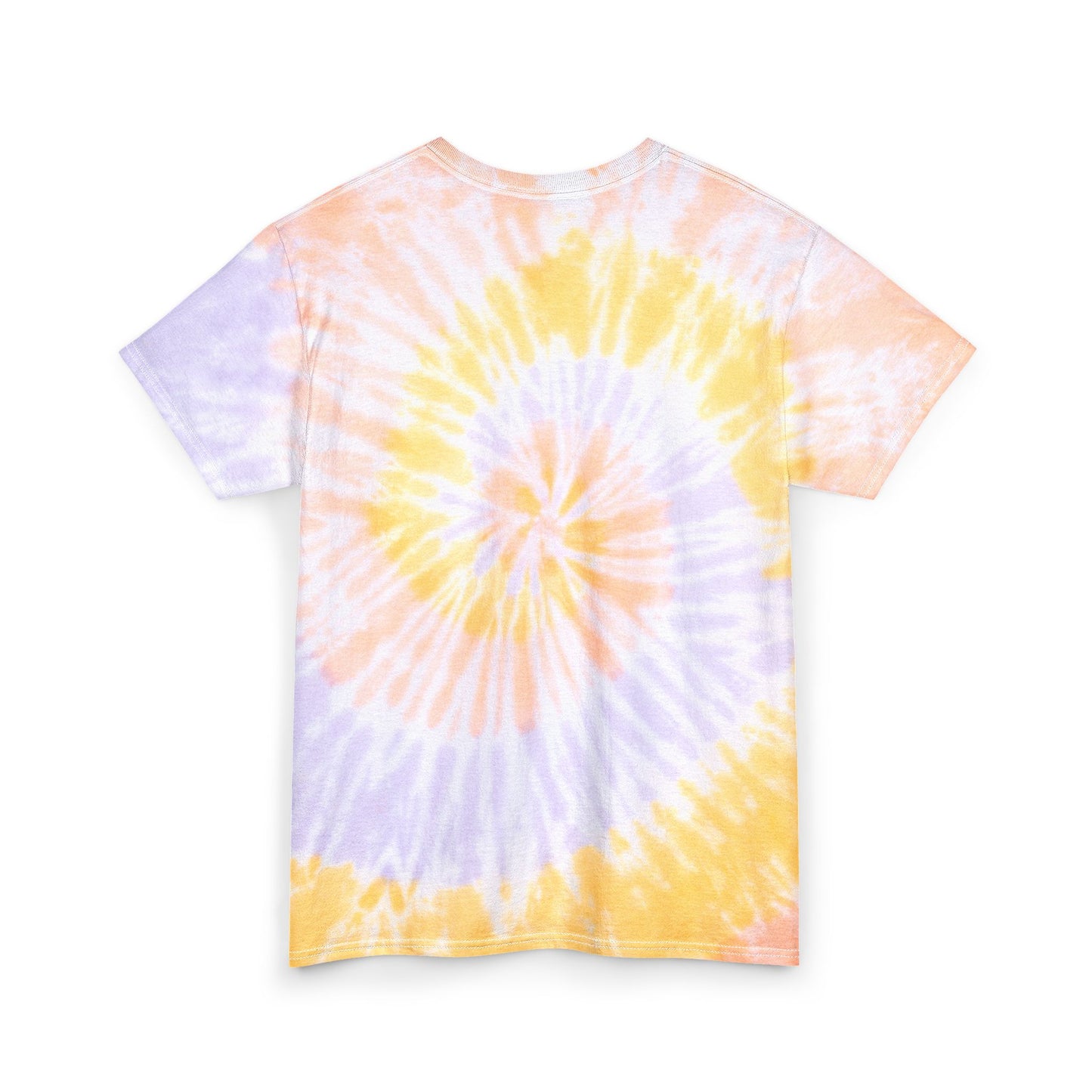 Golden Hour Wolf Unisex Tie Dye Cotton Tee – Amber Sentinel Portrait