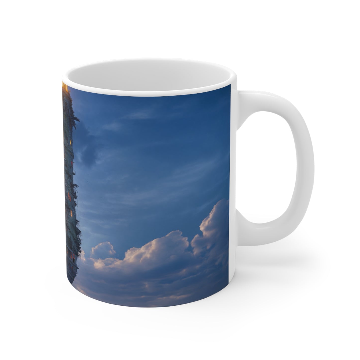 Skyborne Lighthouse Ceramic Mugs (11oz\15oz\20oz) – A Beacon in the Twilight