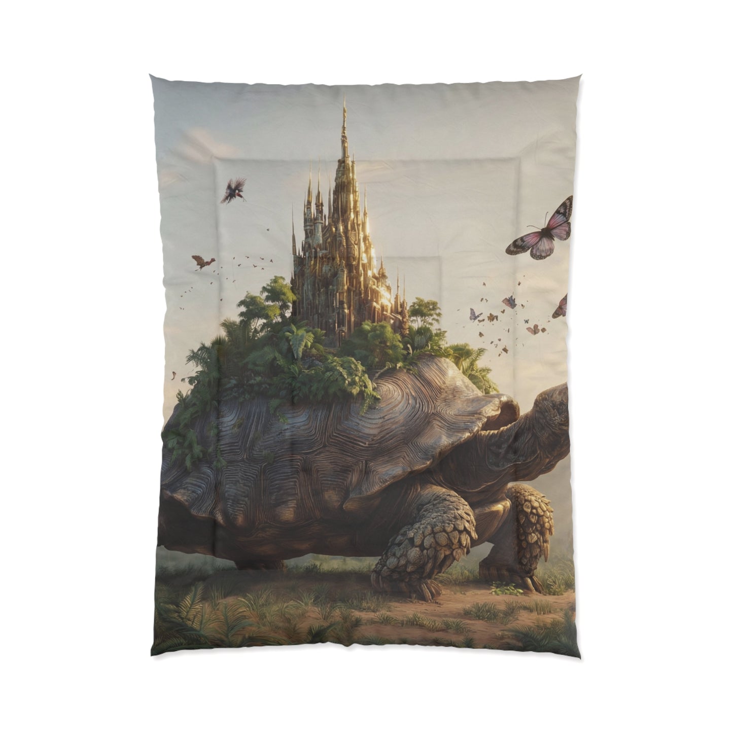 Turtle’s Kingdom Comforter – Golden Castle on Ancient Shell