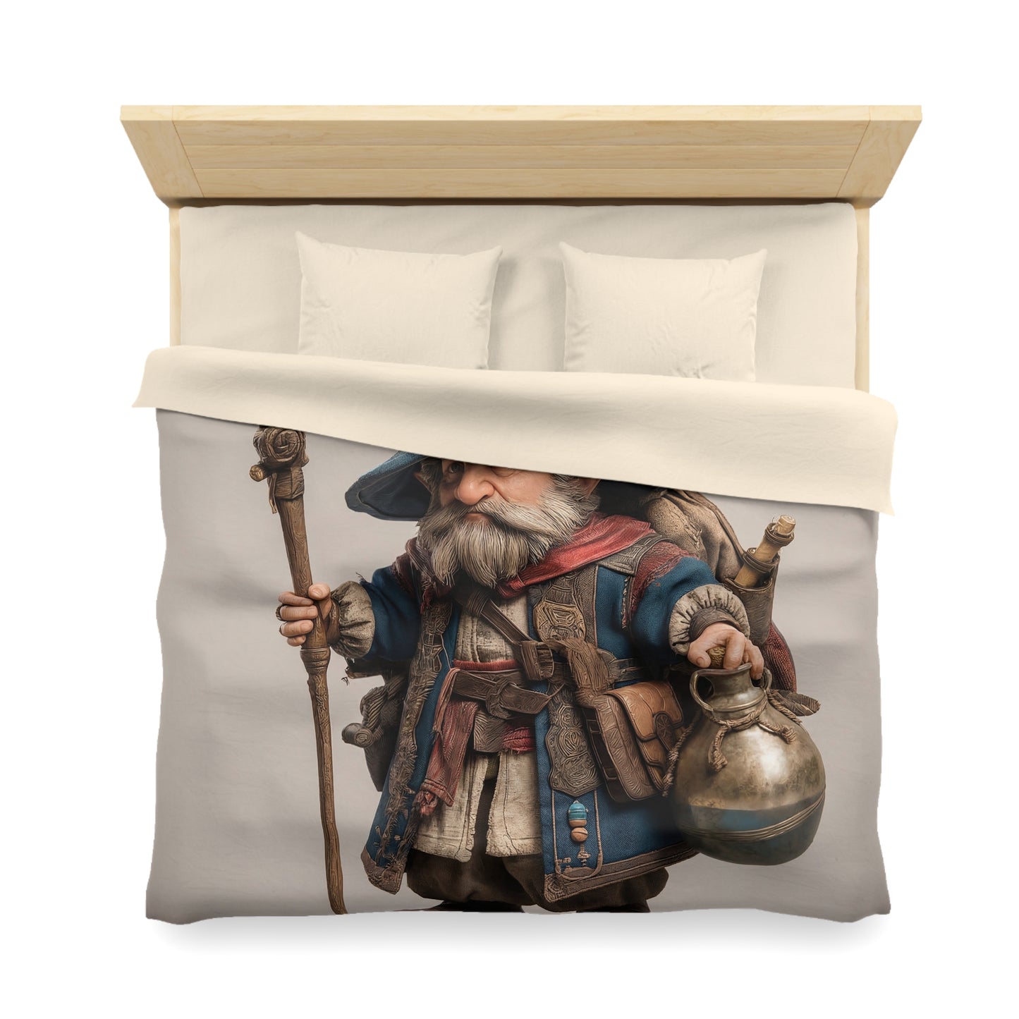 Wandering Wizard Duvet Cover – Sage’s Journey Through Whispering Woods