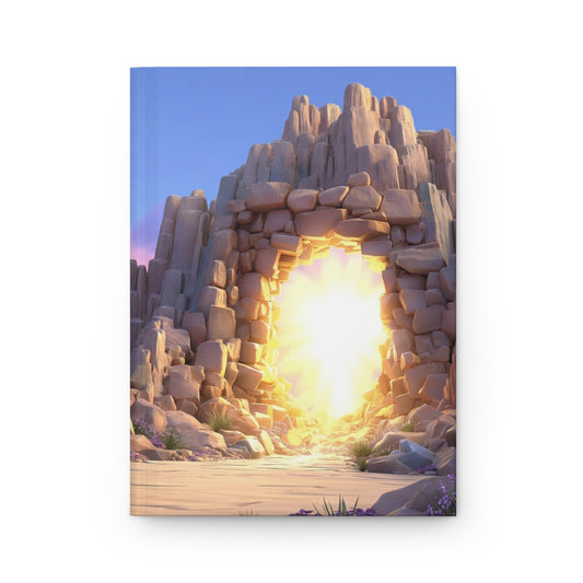 Desert Portal Hardcover Journal Matte – Golden Light Through Stone Archway