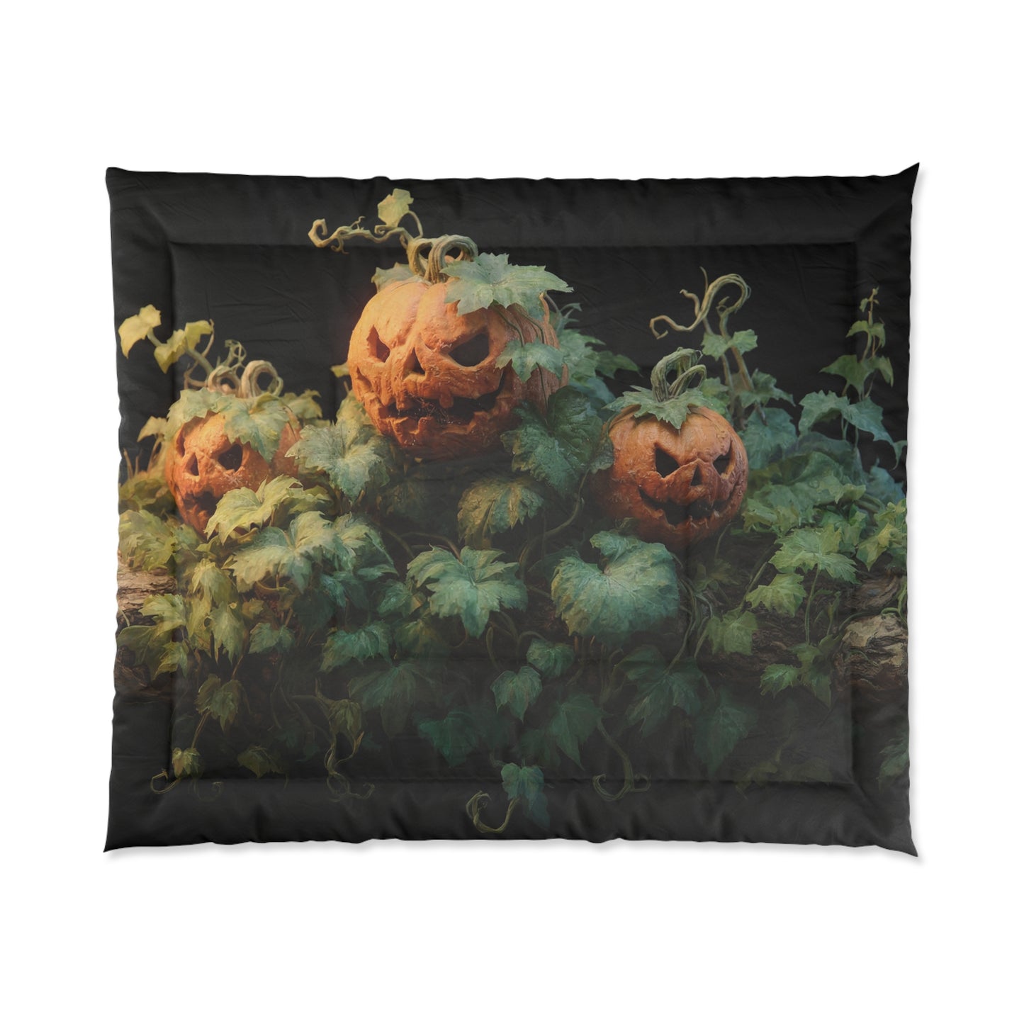 Woven Ivy Jack-o'-Lantern Comforter – Whispering Pumpkin Grove