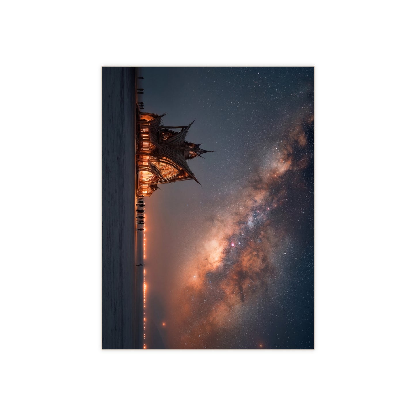 Starlit Cathedral Ceramic Photo Tile – Awe Beneath the Milky Way