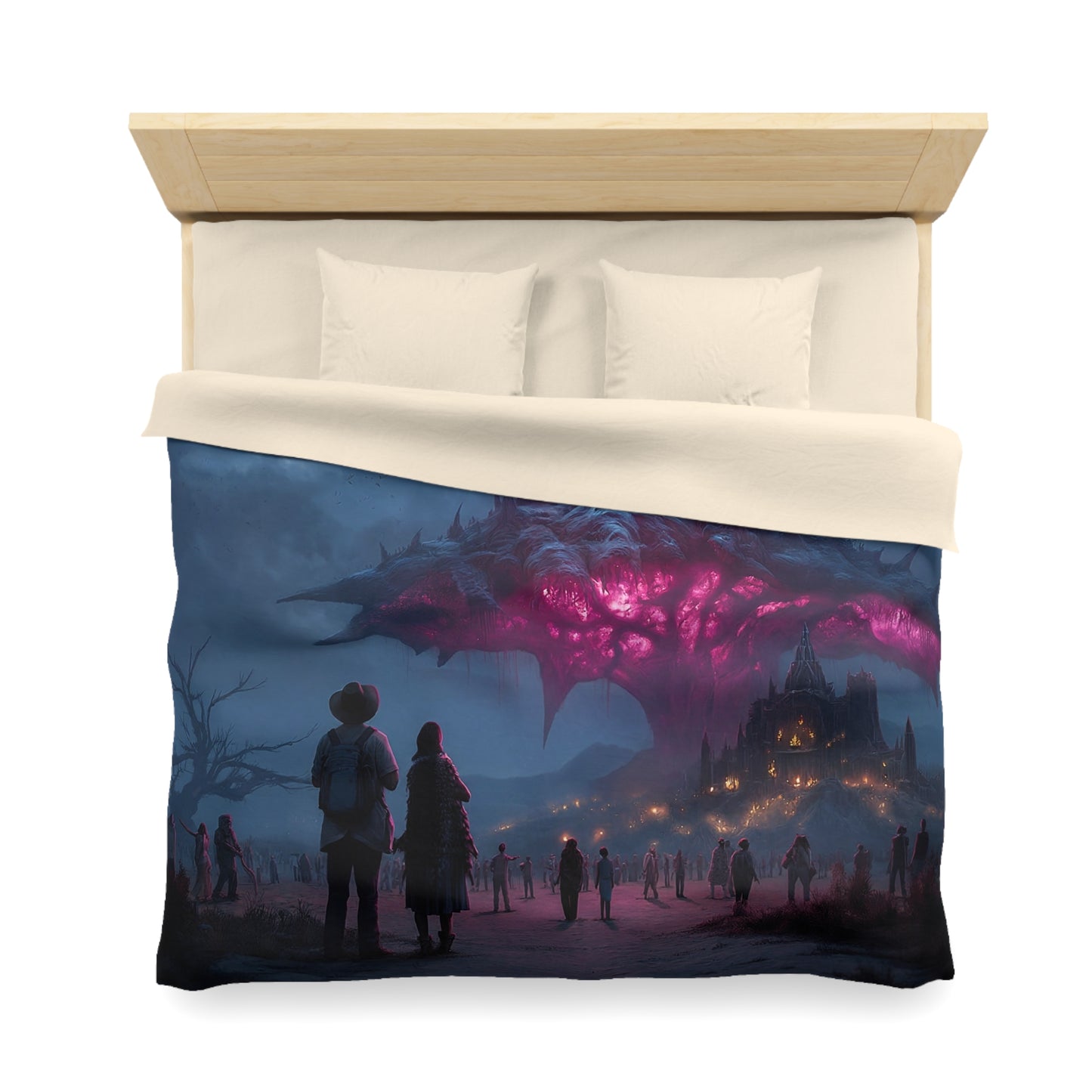 Cosmic Leviathan Duvet Cover – Beneath the Hollow Sky’s Glow