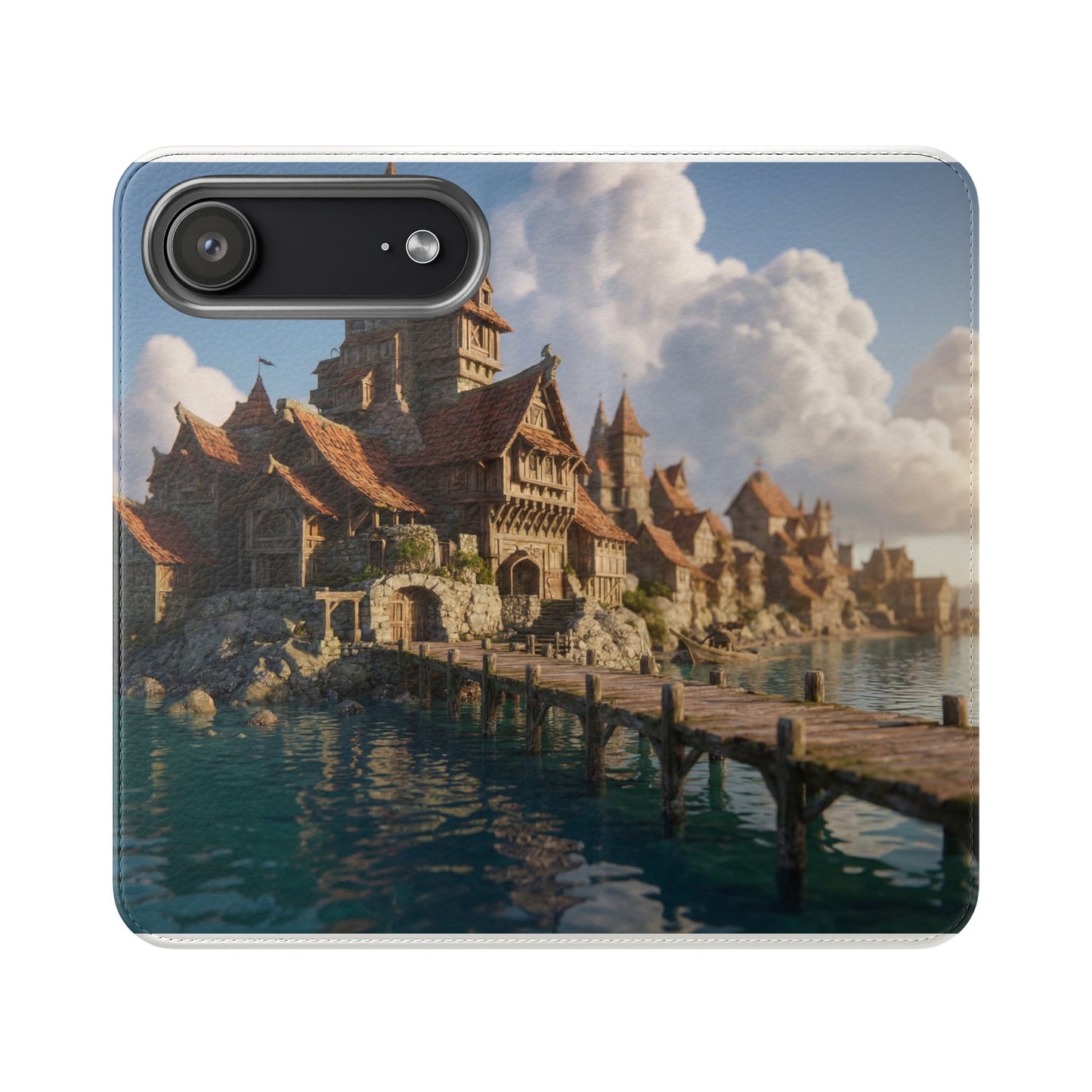 Cobblestone Harbor Flip Cases – Timber Town Seaside Walkway