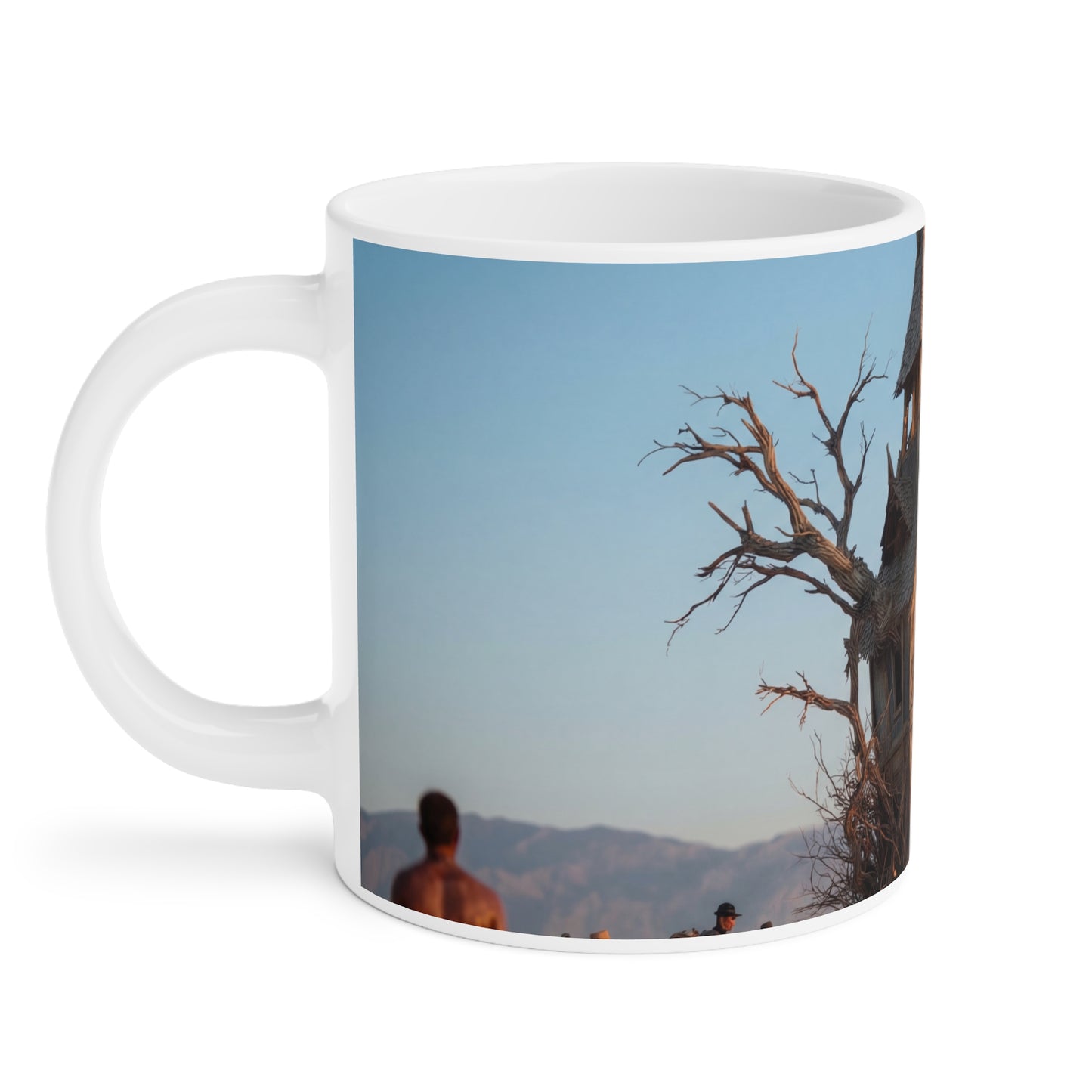 Clock Tower in the Drylands Ceramic Mugs (11oz\15oz\20oz) – Where Time Grows Wild