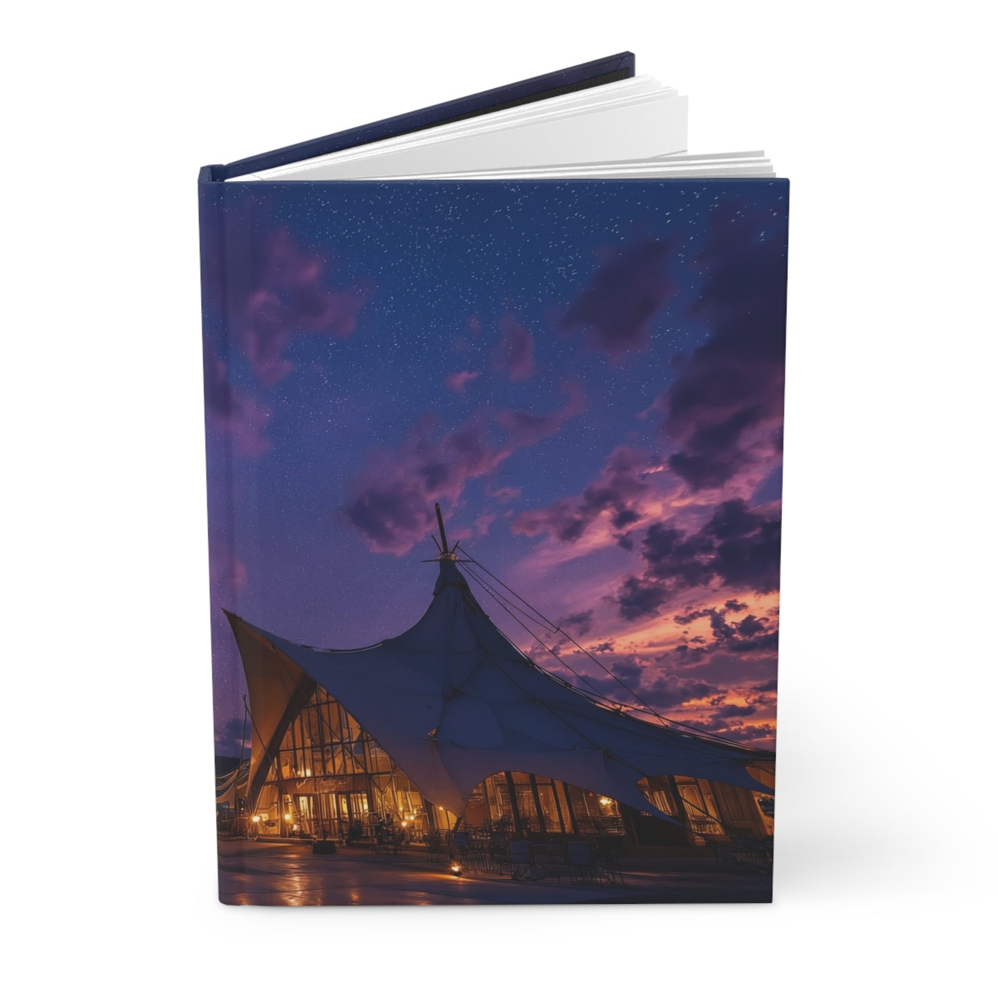 Starlit Tented Observatory Journal Matte – Cosmic Twilight Under Canvas