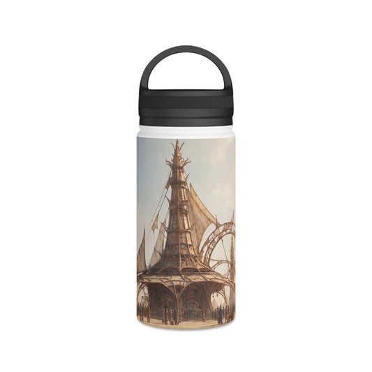 Desert Sky Temple Stainless Steel Water Bottle, Handle Lid – Golden Sails of the Dust Horizon