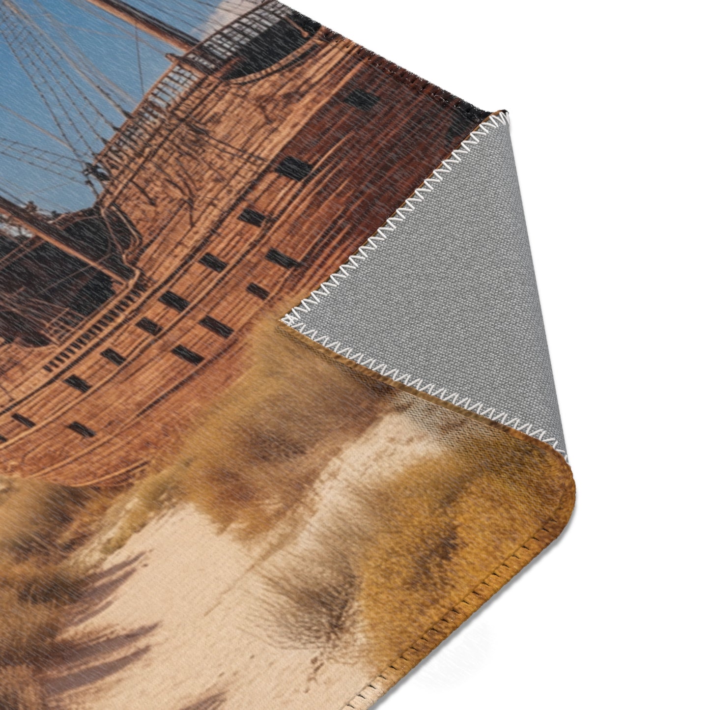 Desert Shipwreck Area Rug – Sun-Drenched Salvage Dreamscape