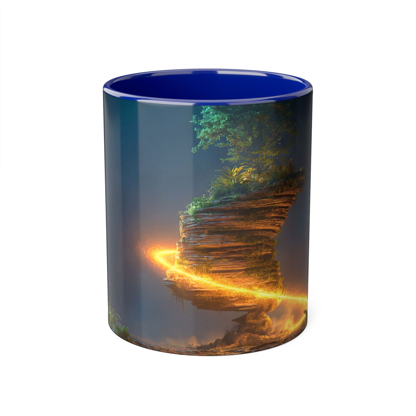 Floating Island Tree Accent Mugs, 11oz – Luminous Twilight Sanctuary