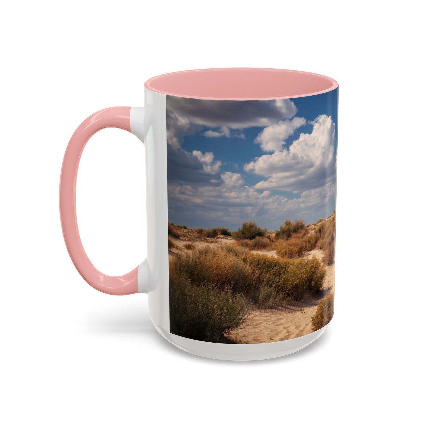 Desert Shipwreck Accent Coffee Mug (11, 15oz) – Golden Sandscape Voyage