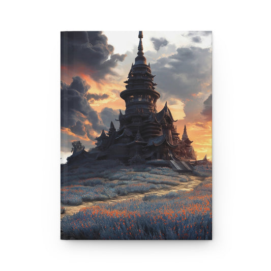 Forgotten Temple Sunset Hardcover Journal Matte – Whispers of the Ancient Path