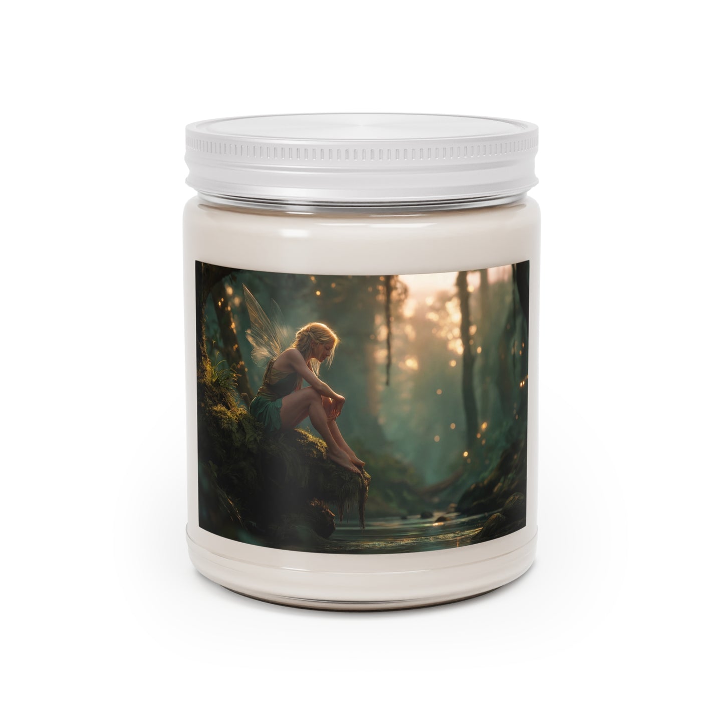 Forest Fairy Scented Soy Candles with White Lid, 9oz – Twilight’s Quiet Contemplation