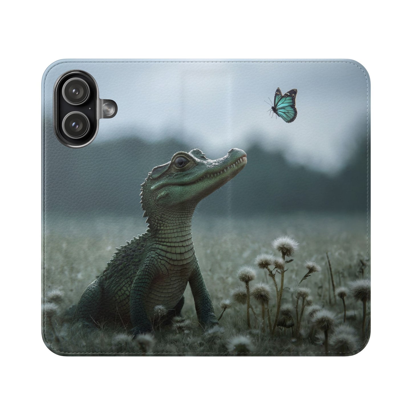 Gentle Croc & Butterfly Flip Cases – Tender Meadow Guardian Scene