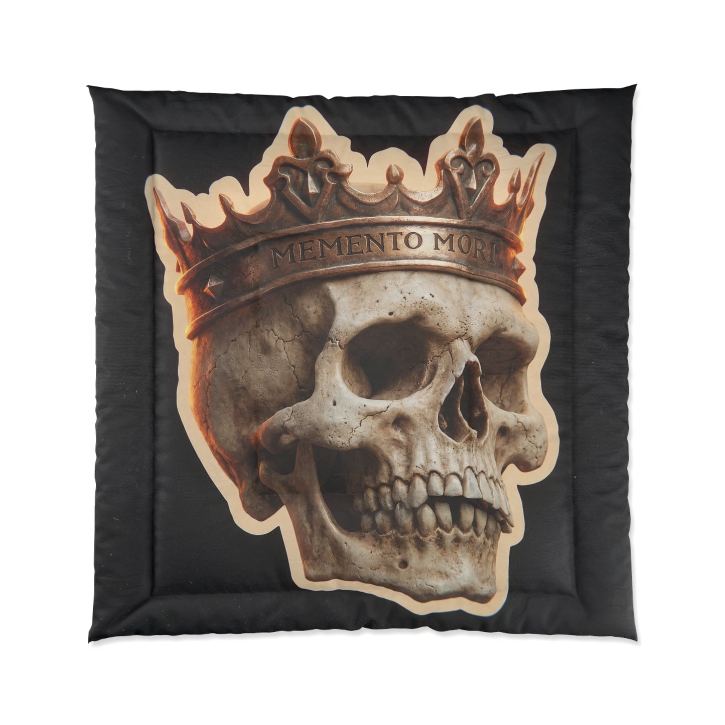 Crowned Skull Comforter – Memento Mori Twilight Regalia