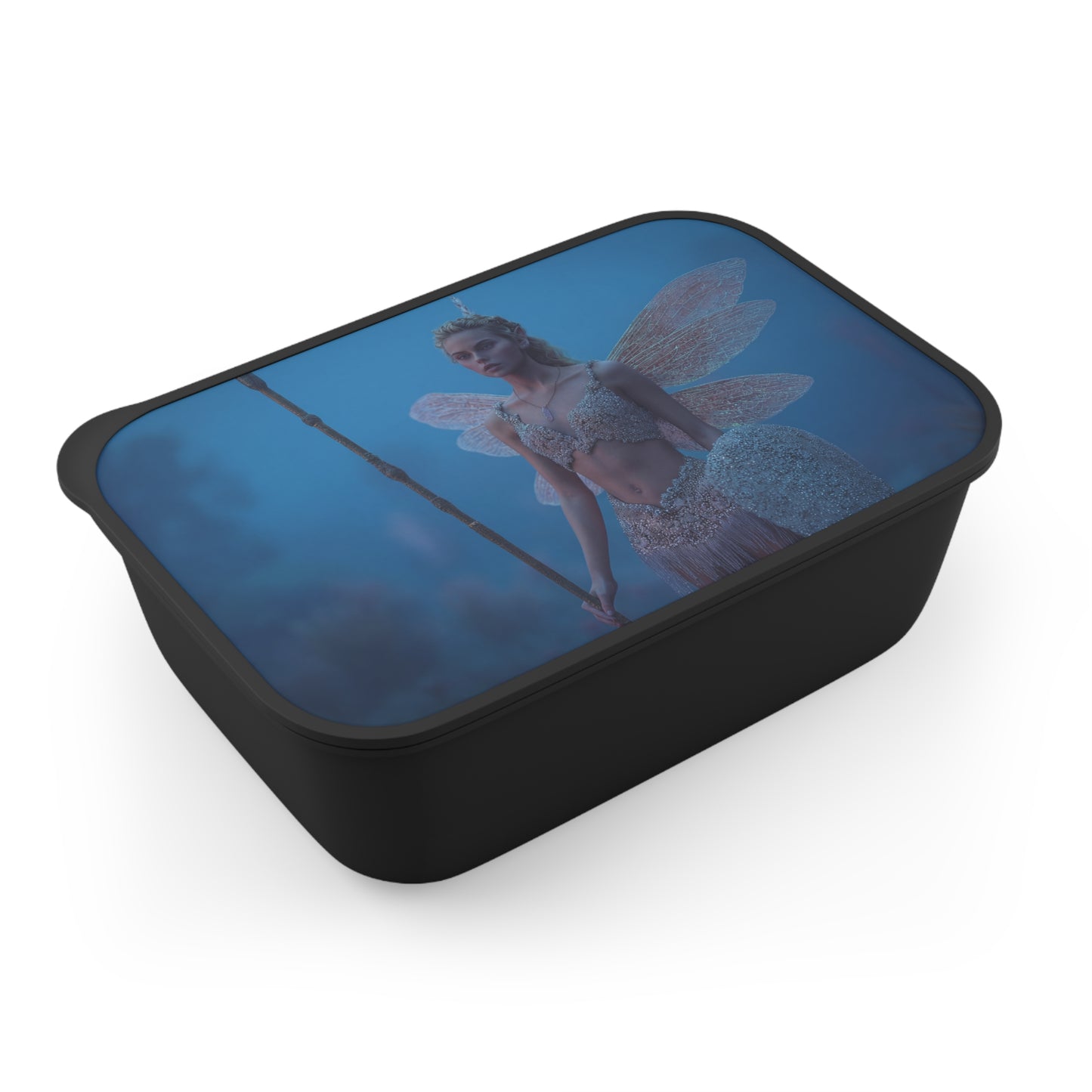 Celestial Guardian Fairy PLA Bento Box with Band and Utensils – Twilight Realm Keeper