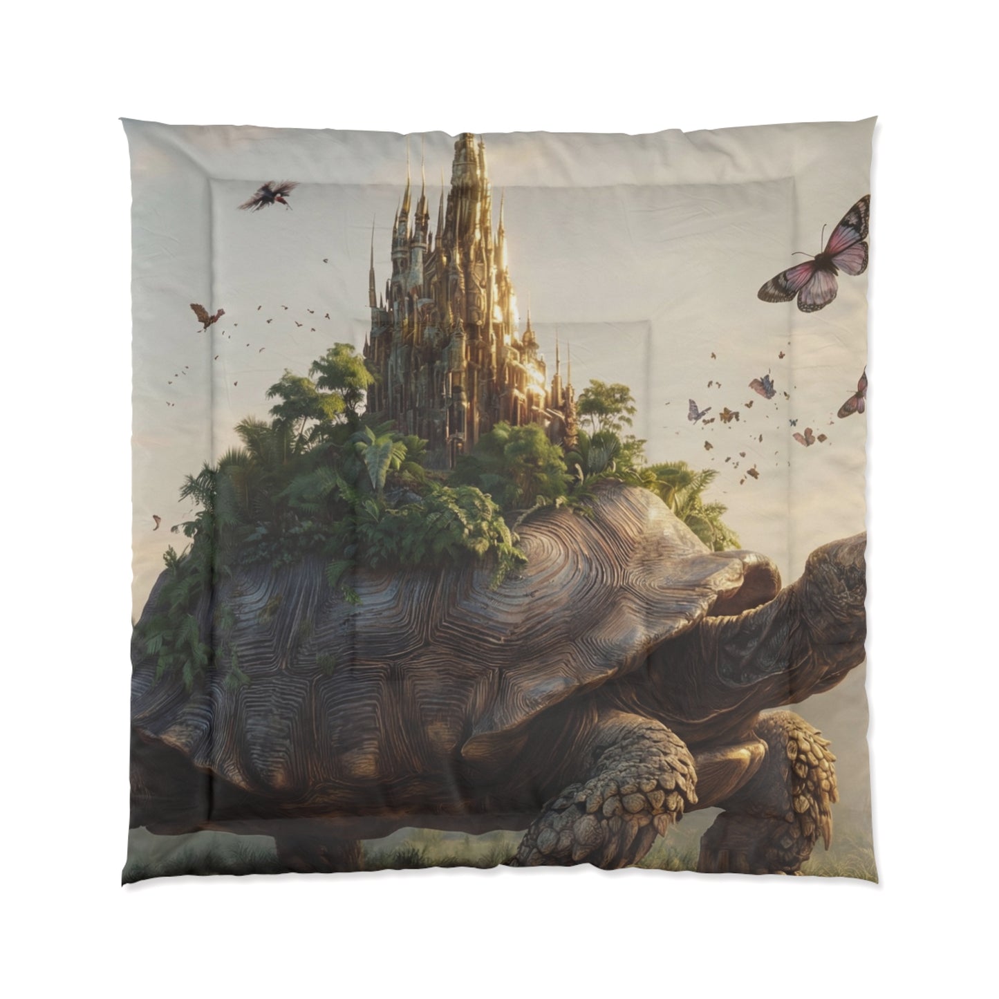 Turtle’s Kingdom Comforter – Golden Castle on Ancient Shell