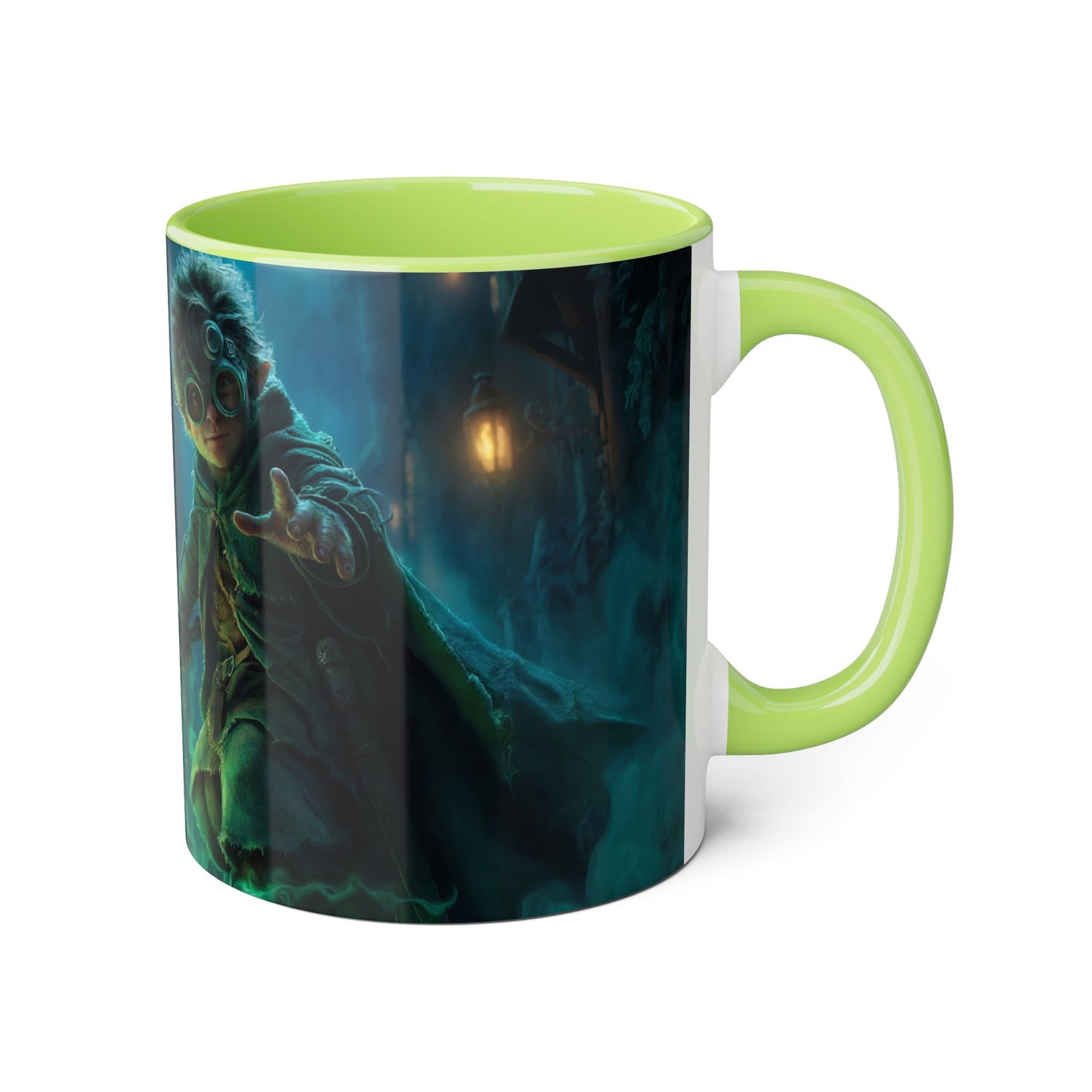 Glimmerblade Elf Warrior Mug – Glowing Green Sword Alley Guardian