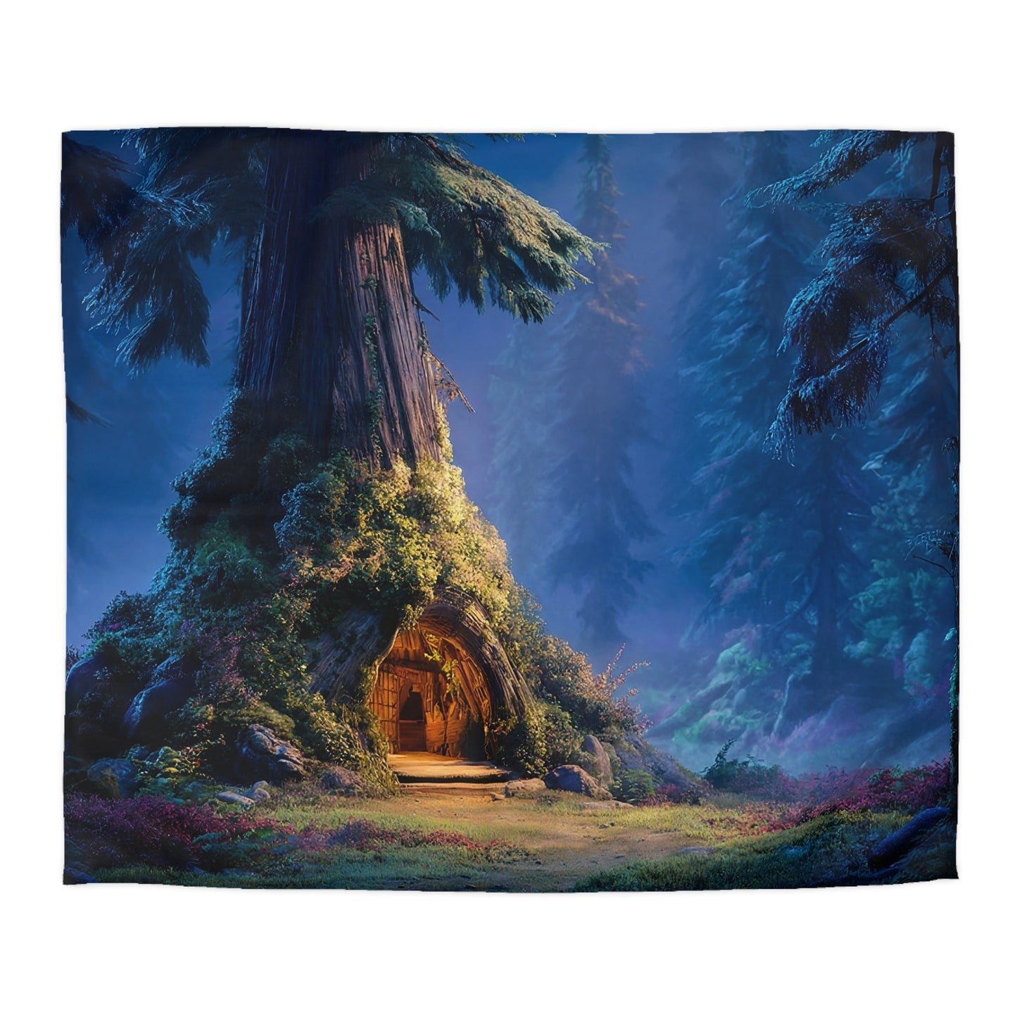Ancient Treehouse Duvet Cover – Whispering Woods Sanctuary
