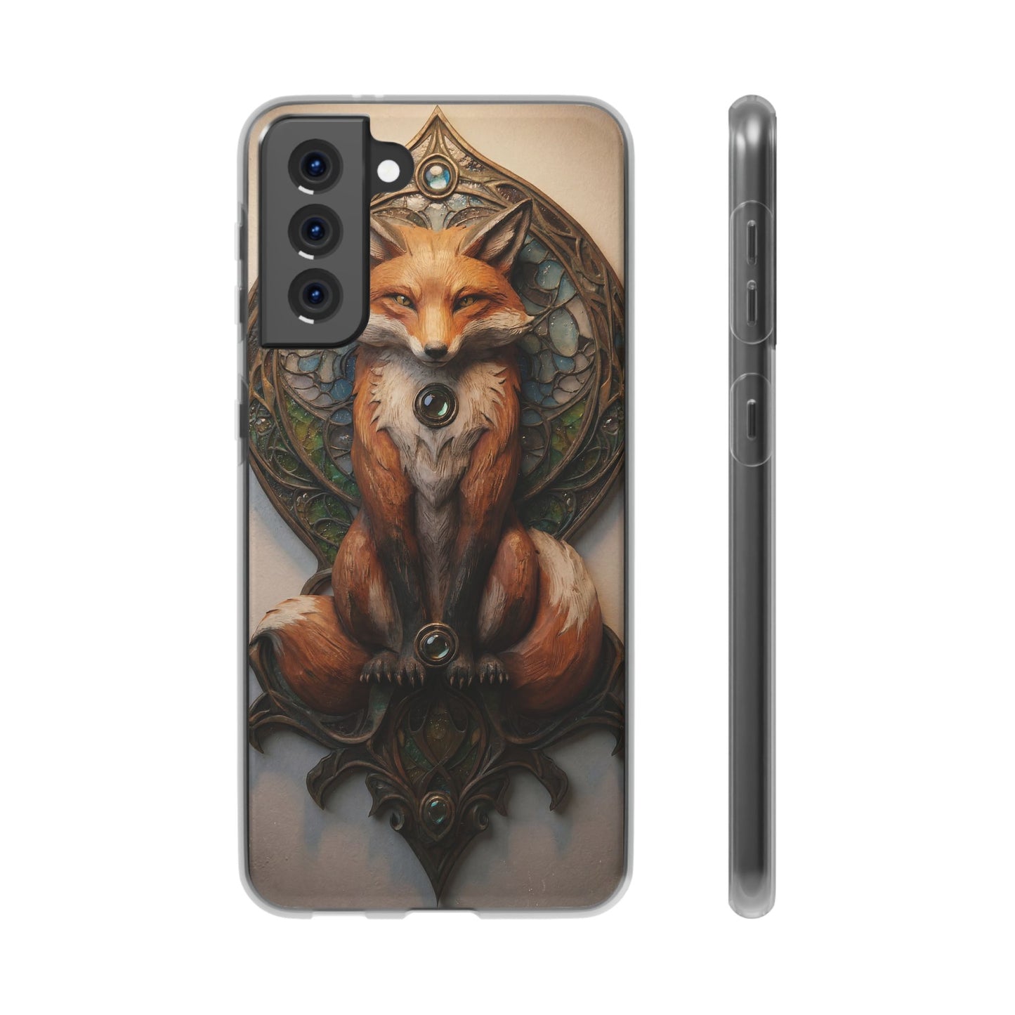 Fox Sentinel Flexi Cases – Amber Glaze and Stained Glass Reverie