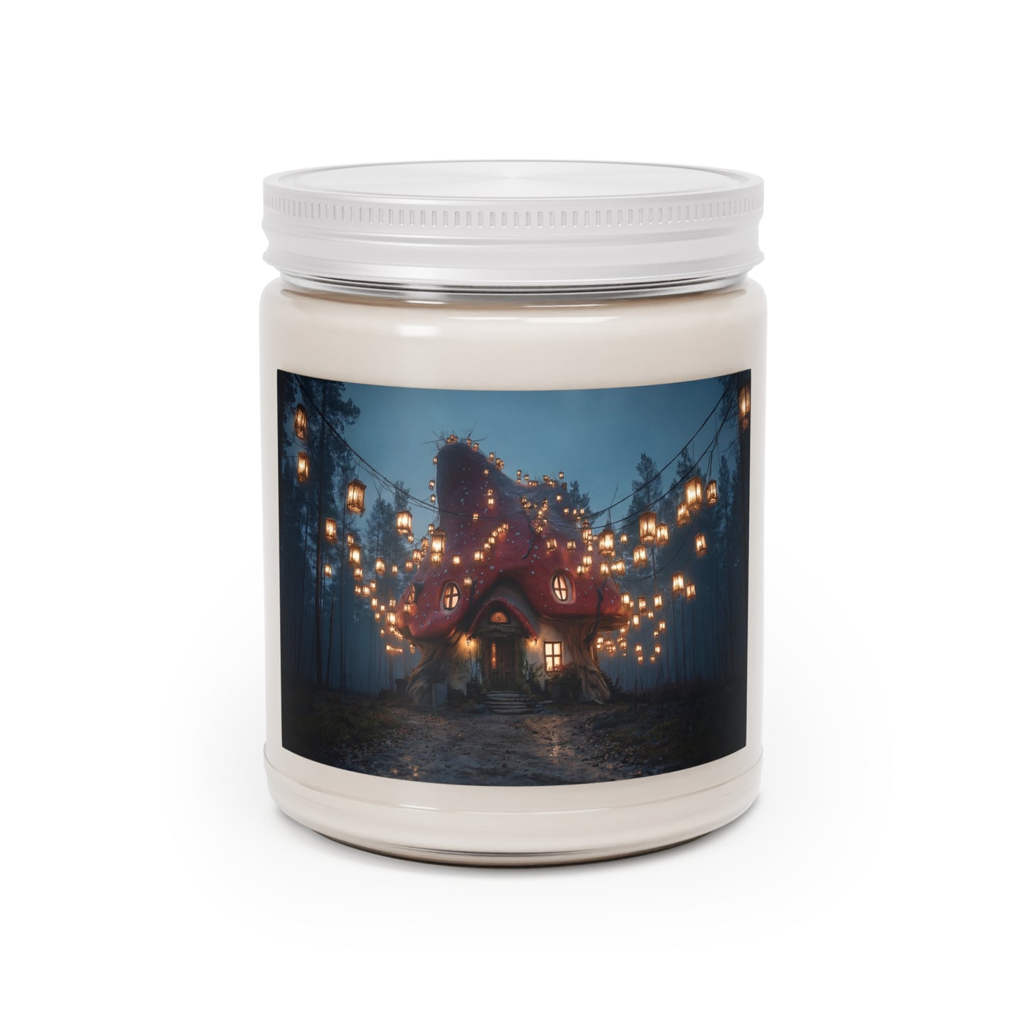 Mushroom Cottage Scented Soy Candles with White Lid, 9oz – Whispering Woods Welcome