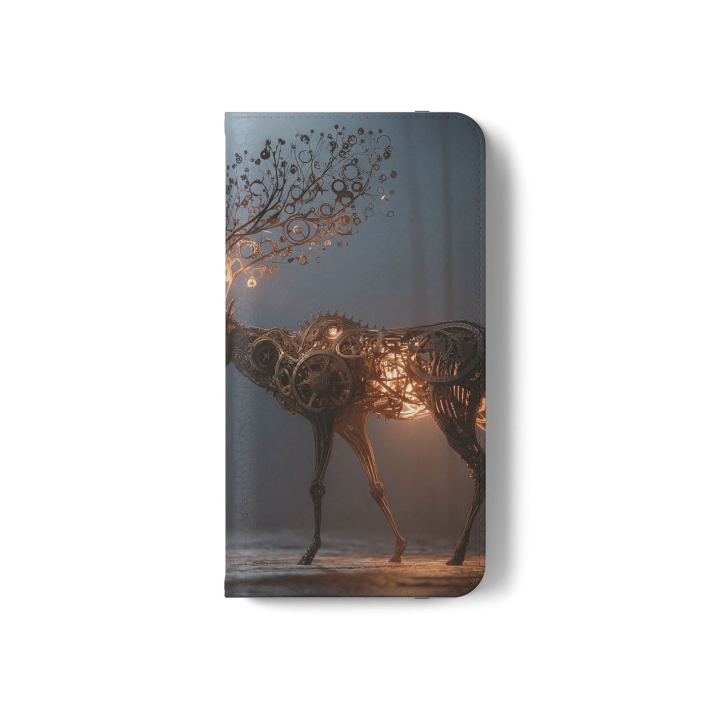 Mechanical Deer Flip Cases – Gears and Twilight Forest Guardian