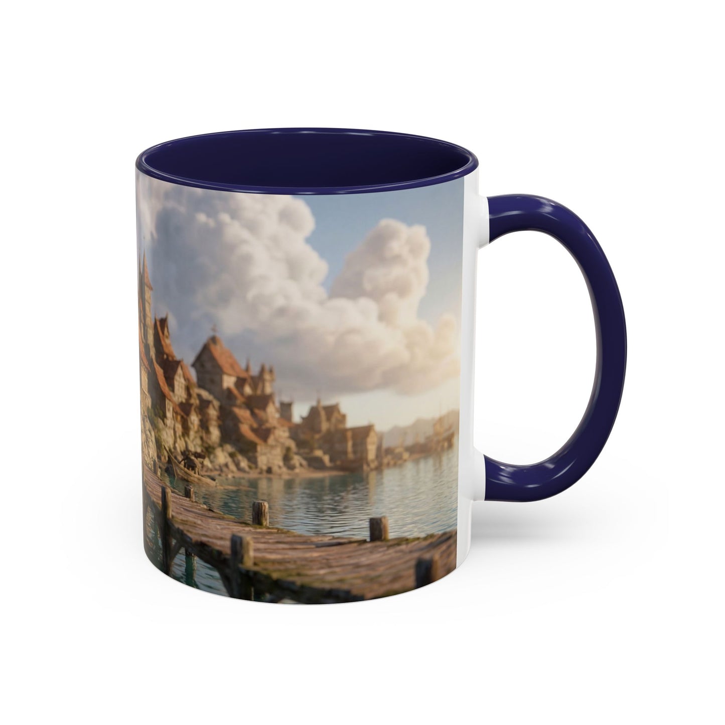 Harbor's Whisper Accent Coffee Mug (11, 15oz) – Sunset Village by the Sea