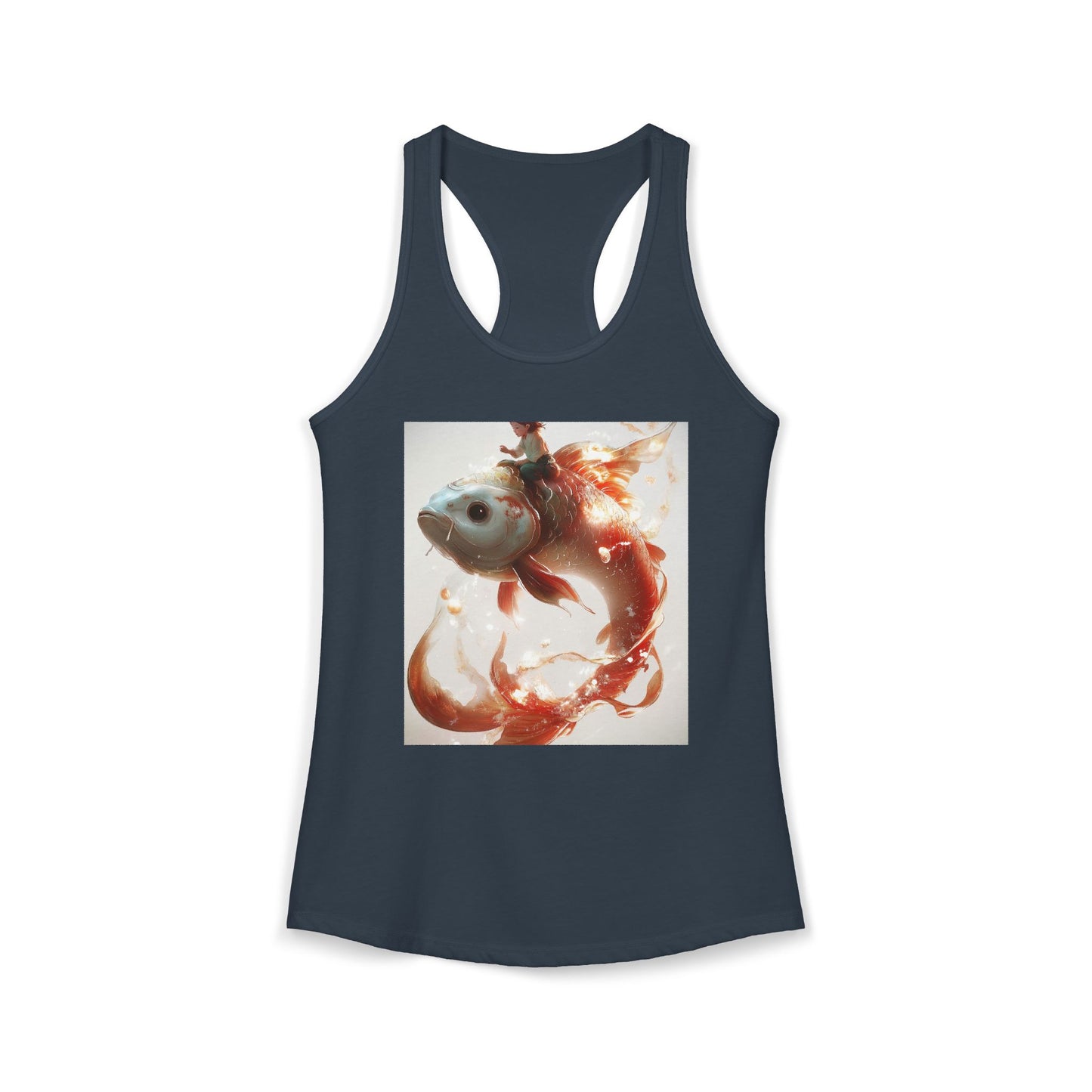 Giant Goldfish Rider Women's Ideal Racerback Tank – Ethereal Koi Dreamscape
