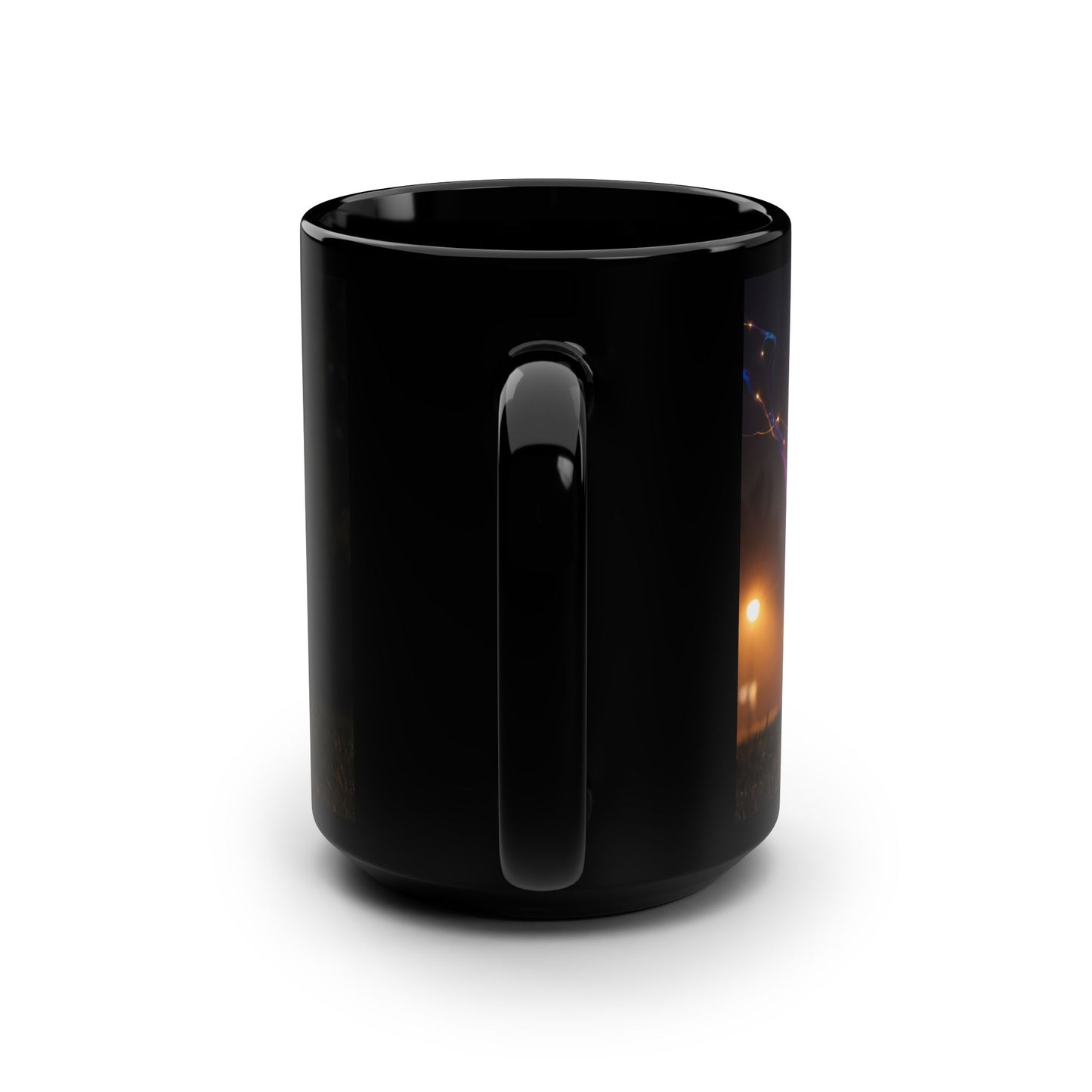 Prism Stag Black Mug, 15oz – Chromatic Forest Guardian