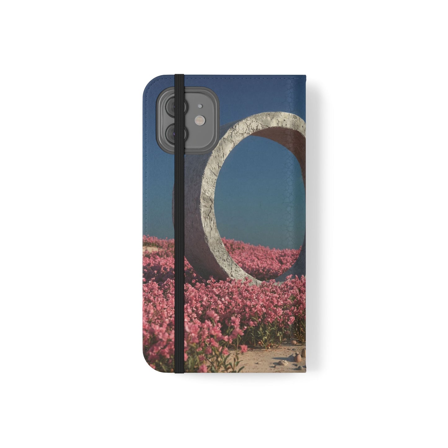 Stone Circle Flip Cases – Pink Flower Field Monument