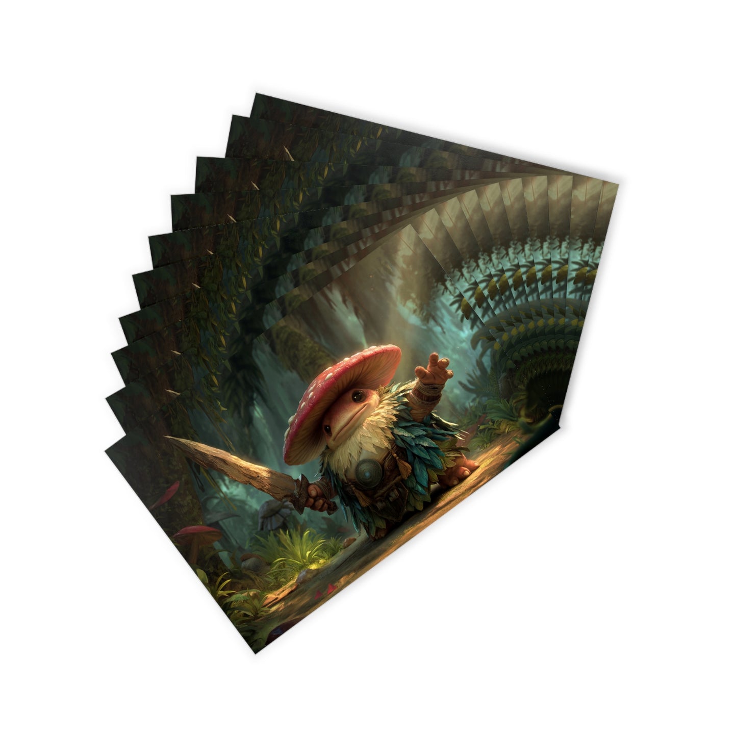 Mushroom Knight Postcards (10pcs) – Forest Guardian Sentinel