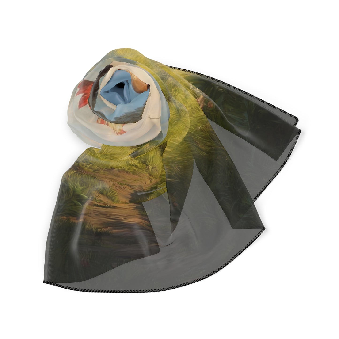 Skybound Eagle Rider Scarf – Sunlit Adventure Over Rolling Hills