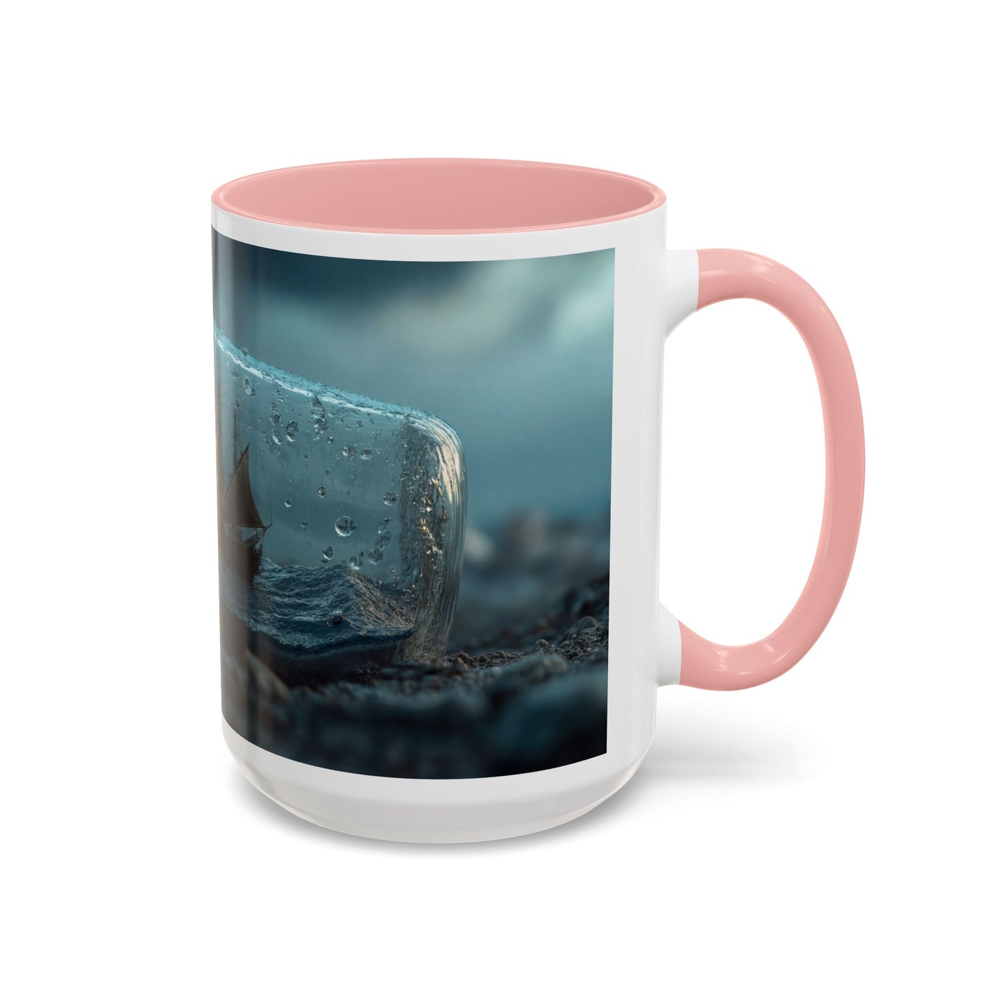Stormbound Galleon Accent Coffee Mug (11, 15oz) – Bottle of Sea and Lightning