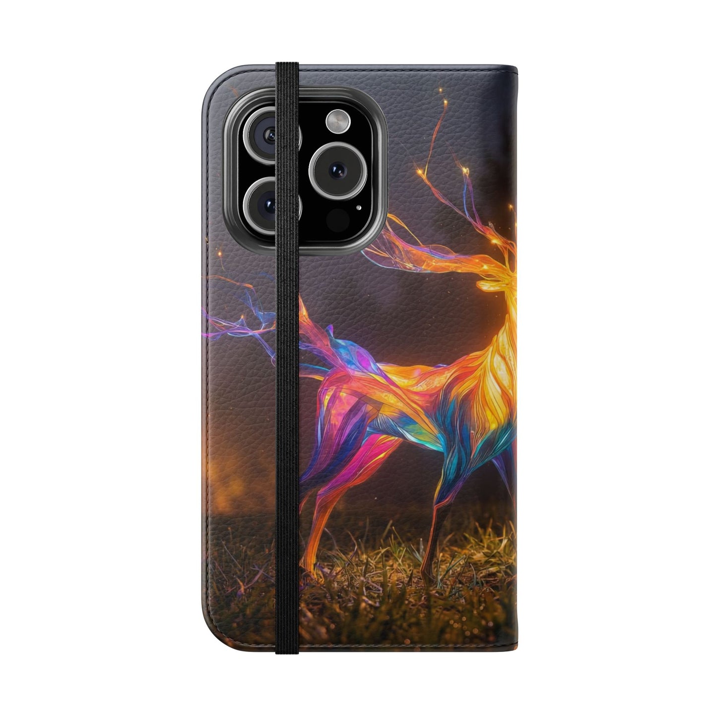 Ethereal Deer Flip Cases – Luminous Spirit Portrait