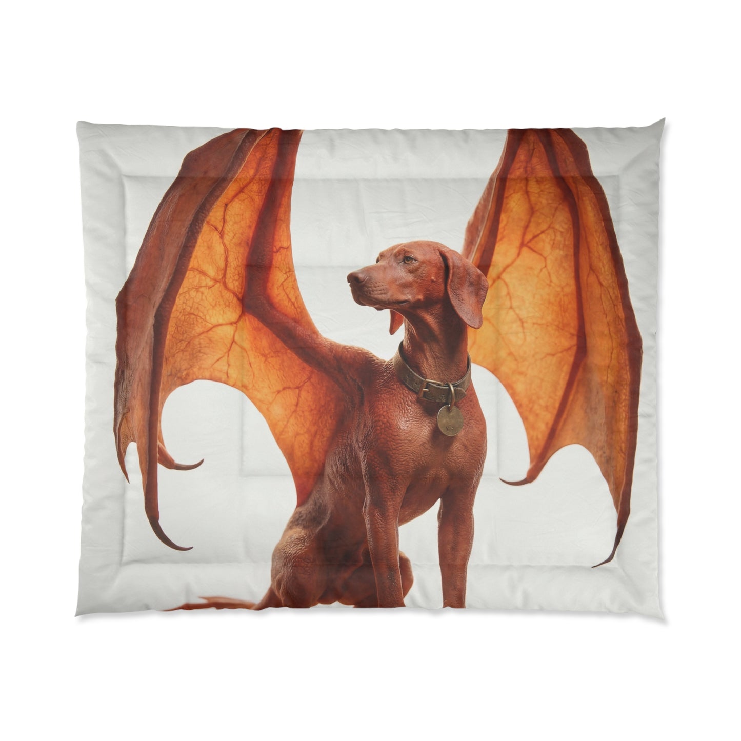 Winged Hound Comforter – Amber Glow Guardian