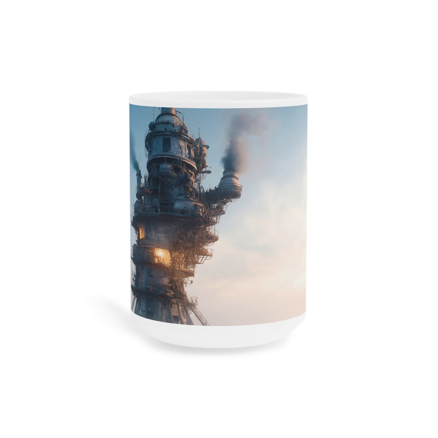 Skyward Steam Tower Ceramic Mugs (11oz\15oz\20oz) – Lonely Engineer’s Dawn