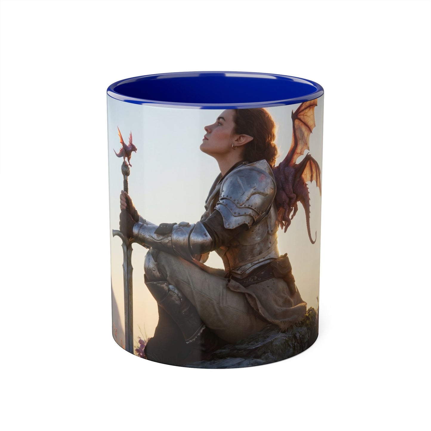 Elf Knight & Dragon Accent Mugs, 11oz – Dawn Sentinel Highlands