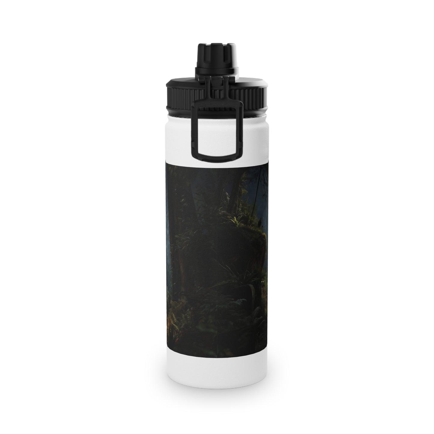 Lungs of the Forest Stainless Steel Water Bottle, Sports Lid – Breath of Ancient Canopy