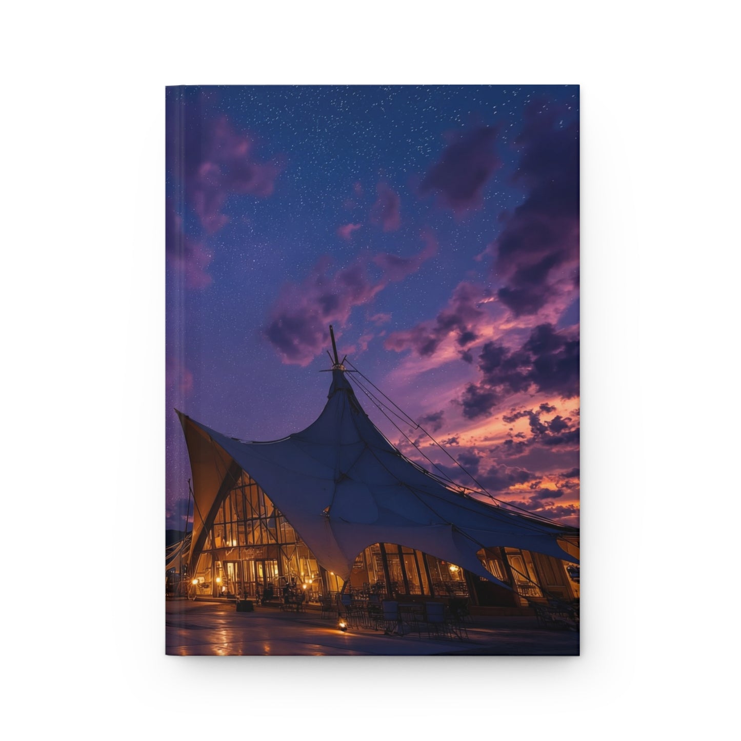 Starlit Tented Observatory Journal Matte – Cosmic Twilight Under Canvas