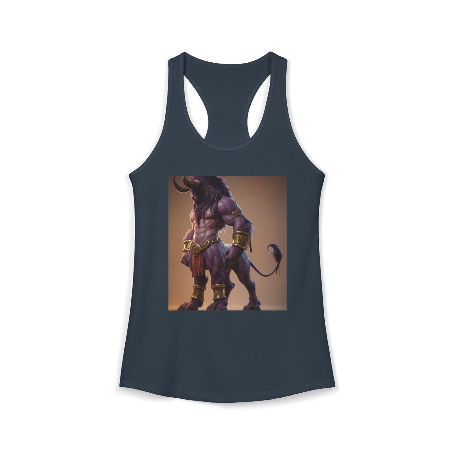 Horned Titan Women's Ideal Racerback Tank – Violet Guardian Sentinel
