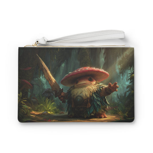 Mushroom Knight Clutch Bag – Sunlit Jungle Sentinel