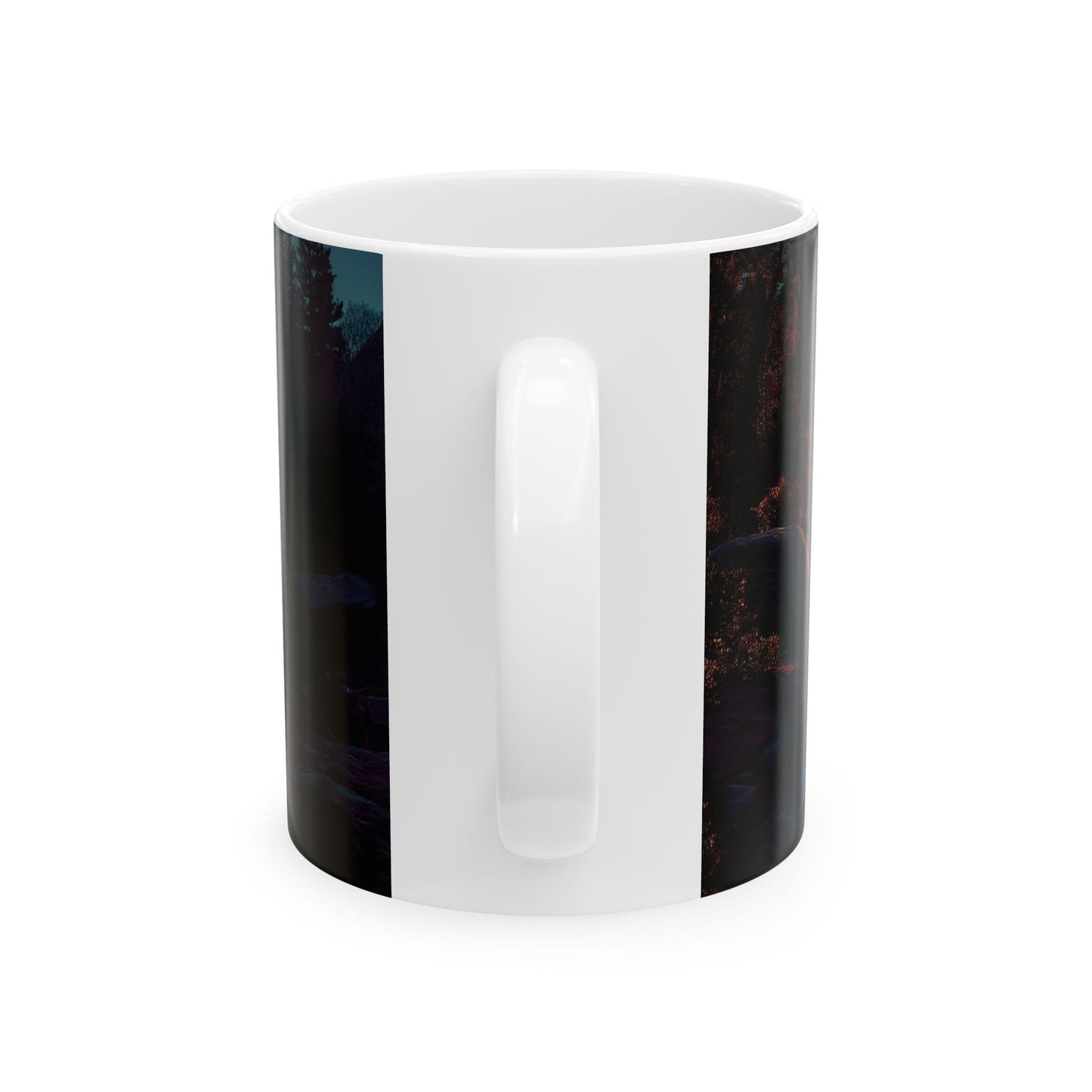 Starlit River Reflection Mug – Half Dome Twilight Dreamscape