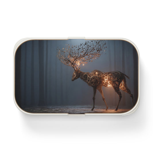 Clockwork Stag Bento Lunch Box – Luminescent Forest Mechanism