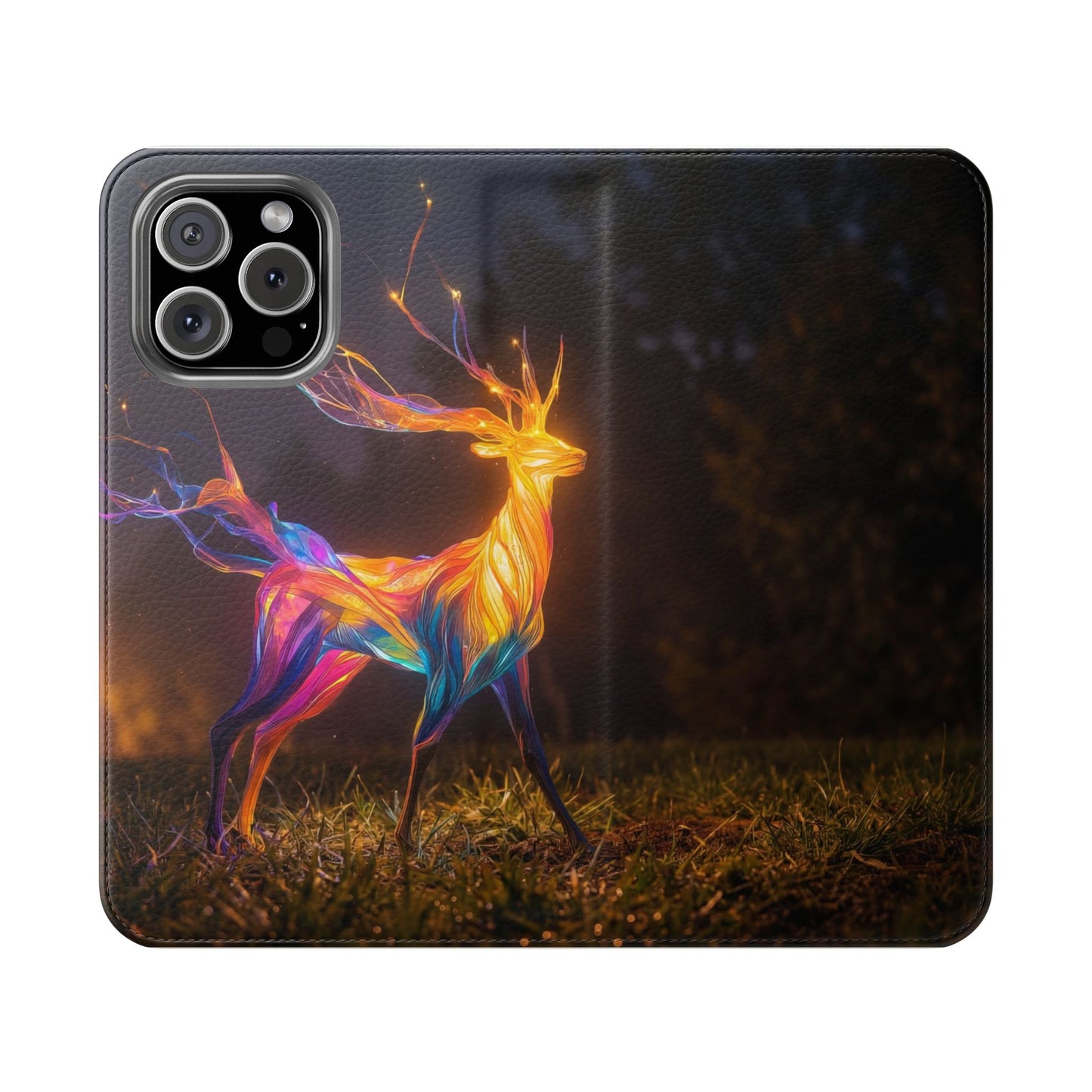 Ethereal Deer Flip Cases – Luminous Spirit Portrait