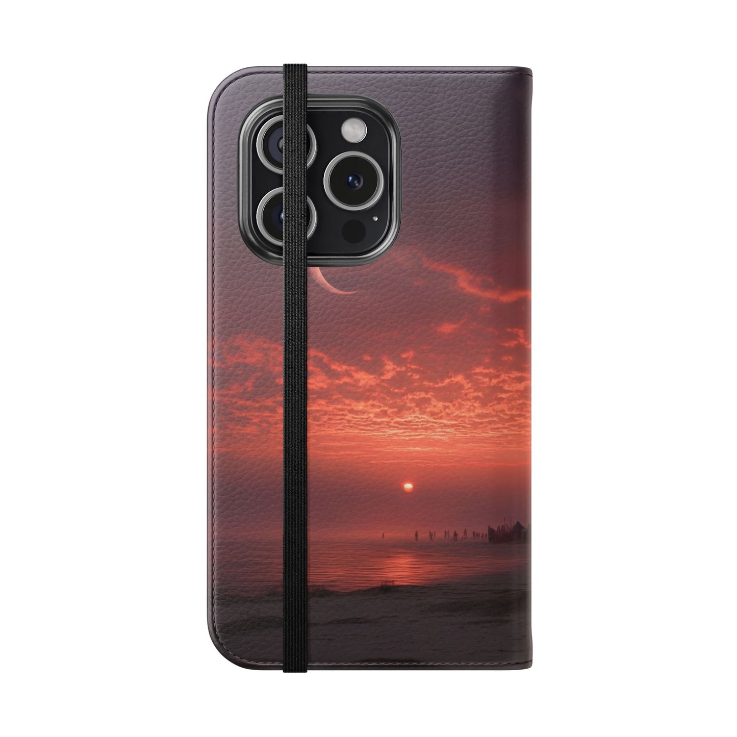 Twilight Sentinel Flip Cases – Moonlit Stairway to the Horizon