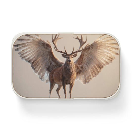 Winged Stag Bento Lunch Box – Sunset Guardian of the Wild