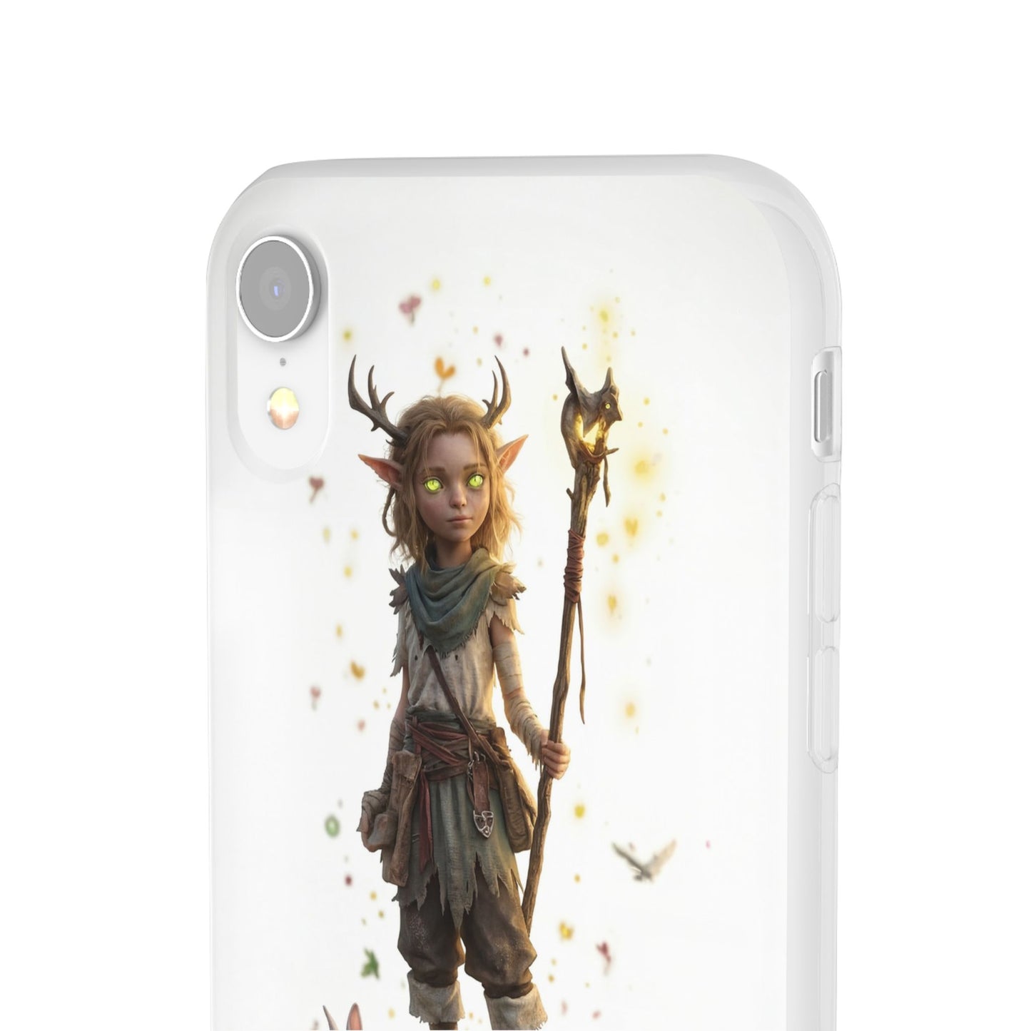 Forest Sentinel Flexi Cases – Glowing Antlered Child with Pet Companions